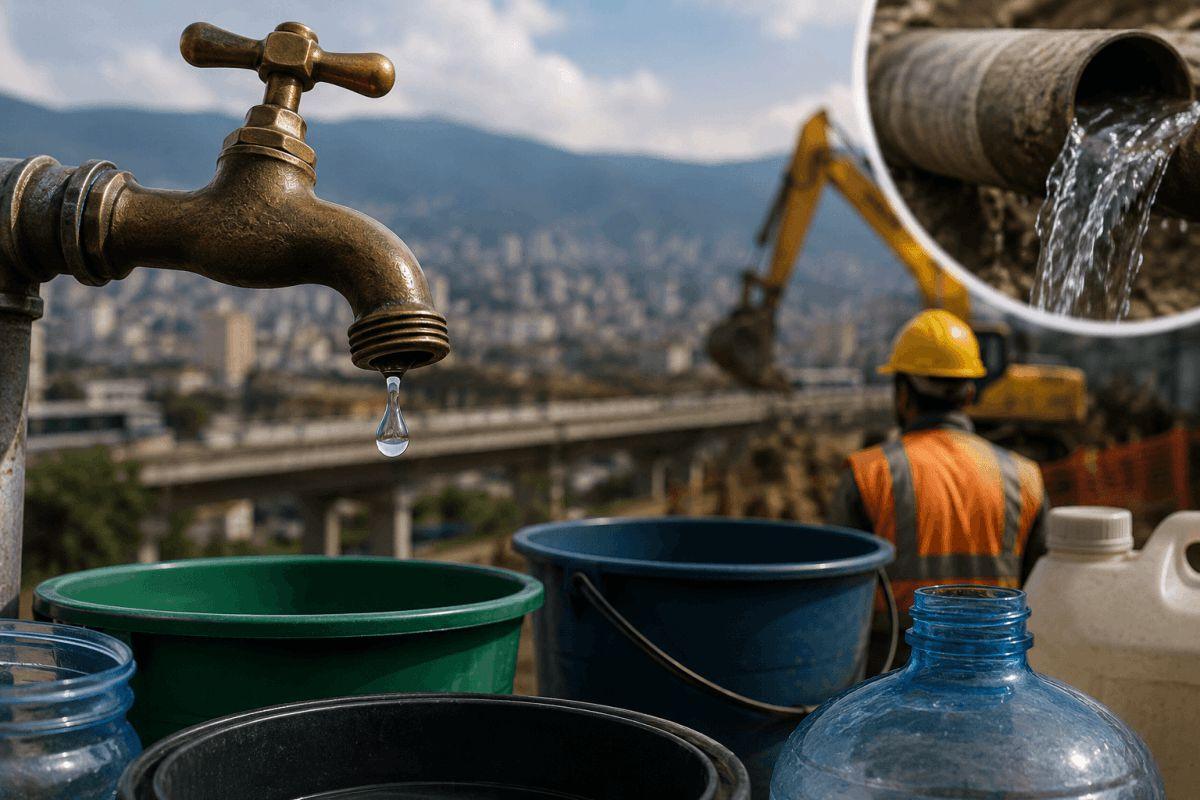 Cortes de agua en Medellín: estos barrios estarán sin servicio por obras del Metro de la 80