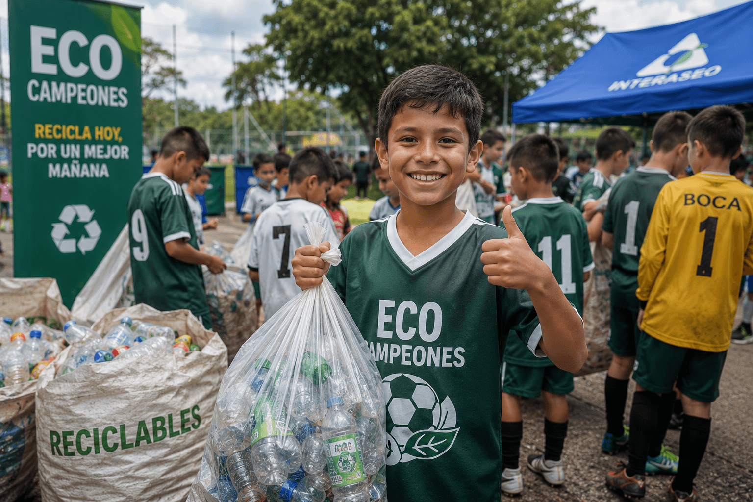 Reciclar para jugar: más de 1.700 niños en Antioquia obtuvieron uniformes gracias al cuidado del medio ambiente