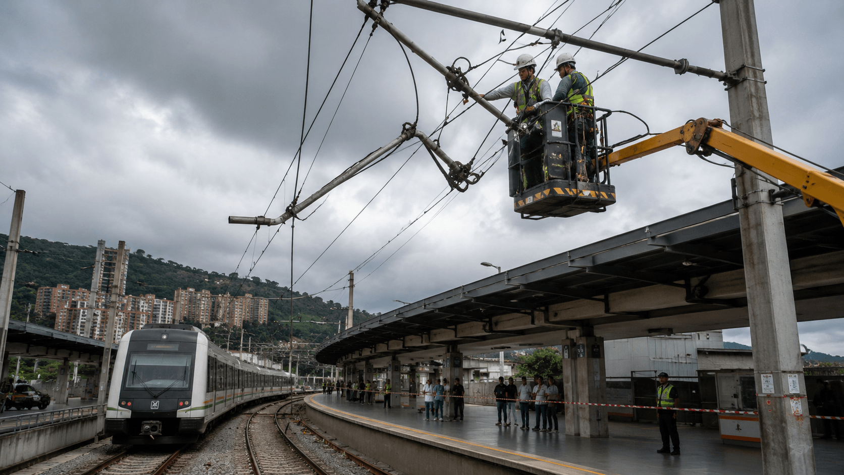 Metro de Medellín activó plan de contingencia tras falla en la catenaria de la Línea A