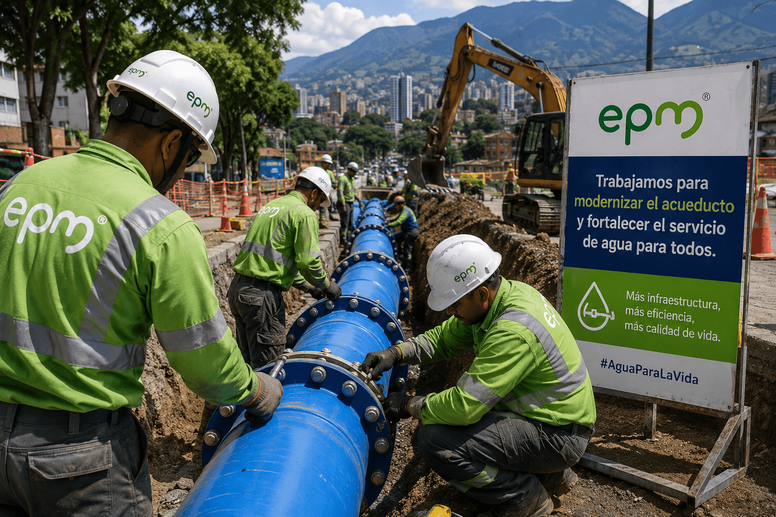 EPM avanza en la modernización del acueducto con trabajos que requieren suspensiones programadas
