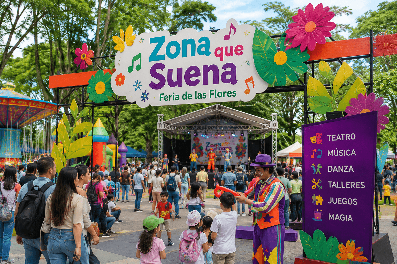 Zona que Suena llega a la Feria de las Flores con 40 actividades y acceso gratuito para miles de niños