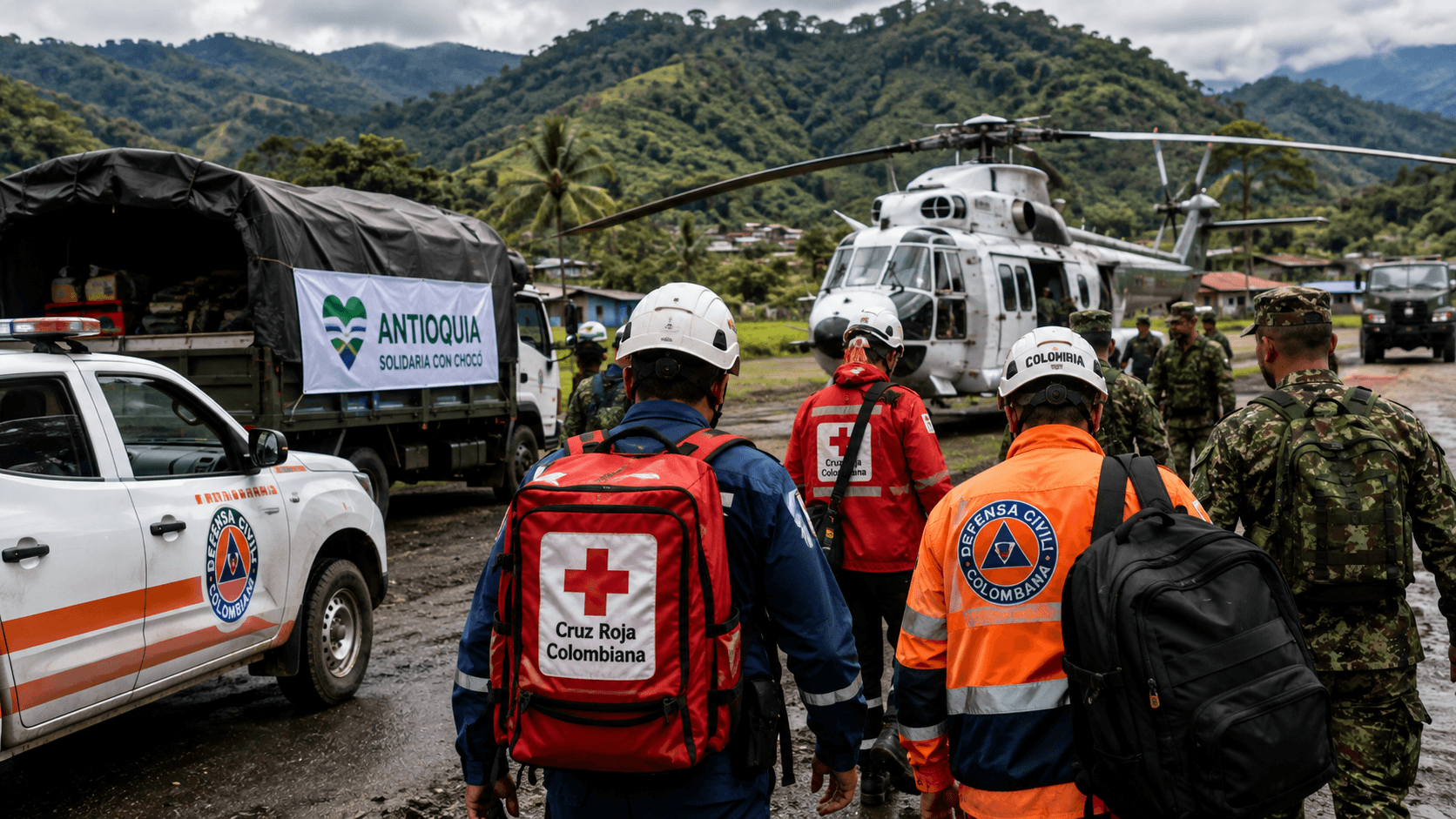 Antioquia moviliza soldados y rescatistas hacia Chocó por el terremoto