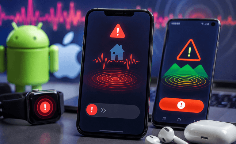temblor alerta activala en un celular Android y opciones sísmicas para iPhone