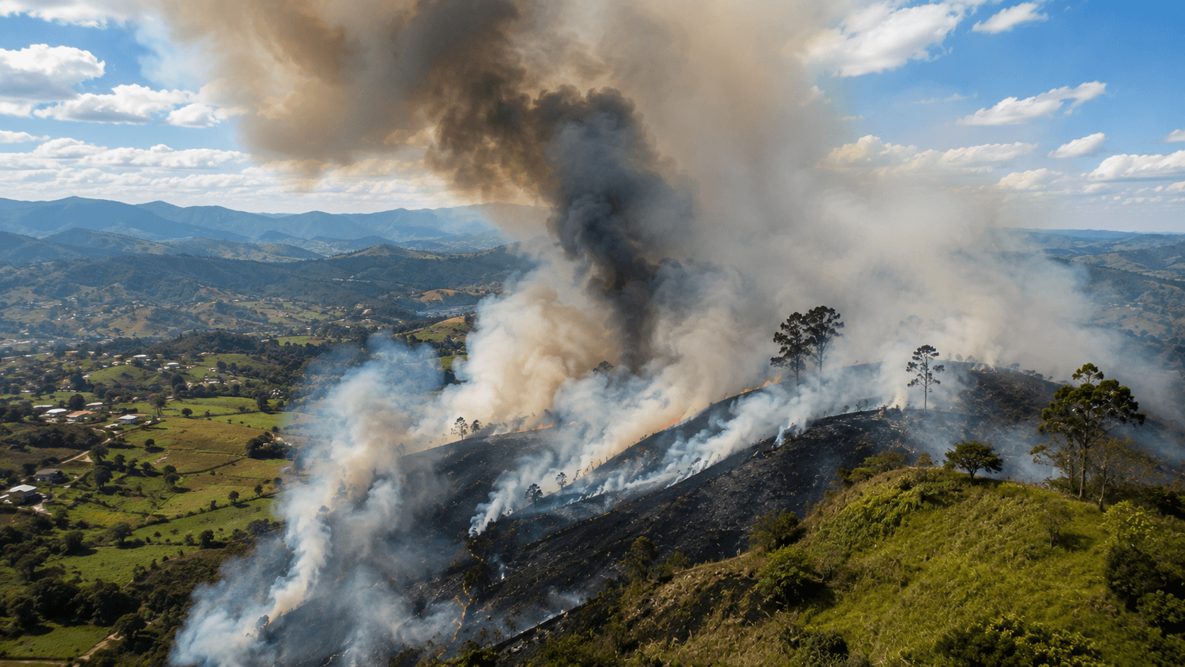 Incendios en Antioquia: cuatro emergencias siguen activas, una de ellas en Bello