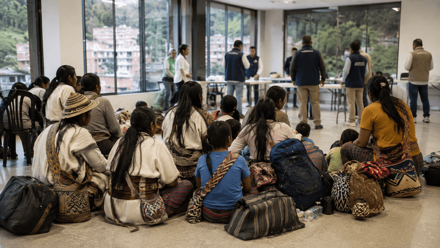 Más de 100 indígenas desplazados llegan a Medellín