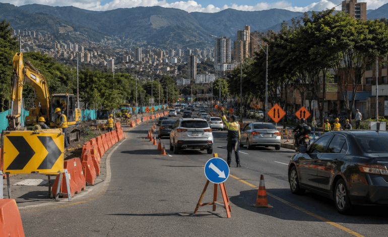 Cierres viales en Medellín por eventos y obras de infraestructura