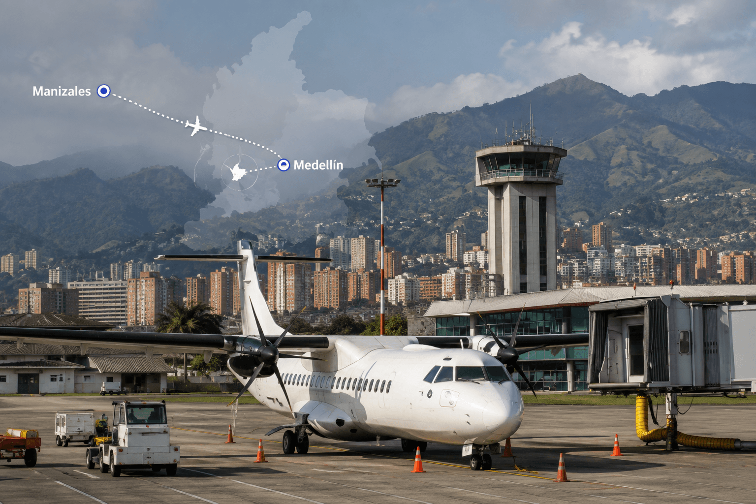 Nueva ruta Medellín Manizales fortalecerá la conexión aérea entre ambas ciudades