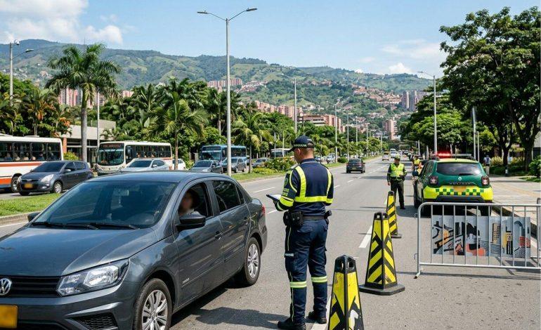 Conductor fue capturado tras agredir a un agente de tránsito durante un operativo en Medellín